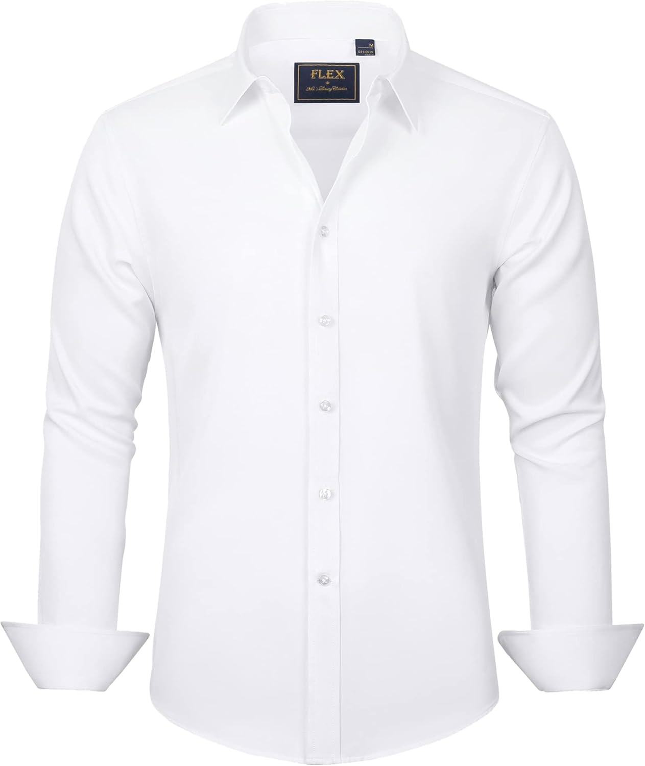 J.VER Boy's Long Sleeve Dress Shirts Solid Stretch Wrinkle-Free Shirt Kids Casua...