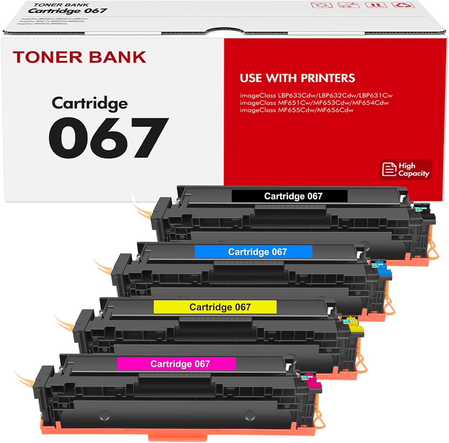 067 067H Toner Cartridge Set MF654Cdw MF656Cdw Compatible Replacement for Canon...