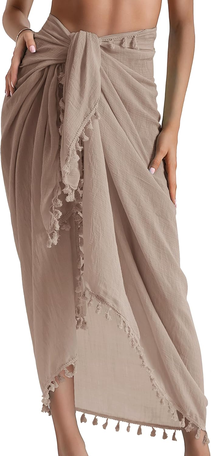 Sarong Cover Up Womens Beach Cover Up Bikini Bathing Suit Swimsuit Scarf Swimwea...