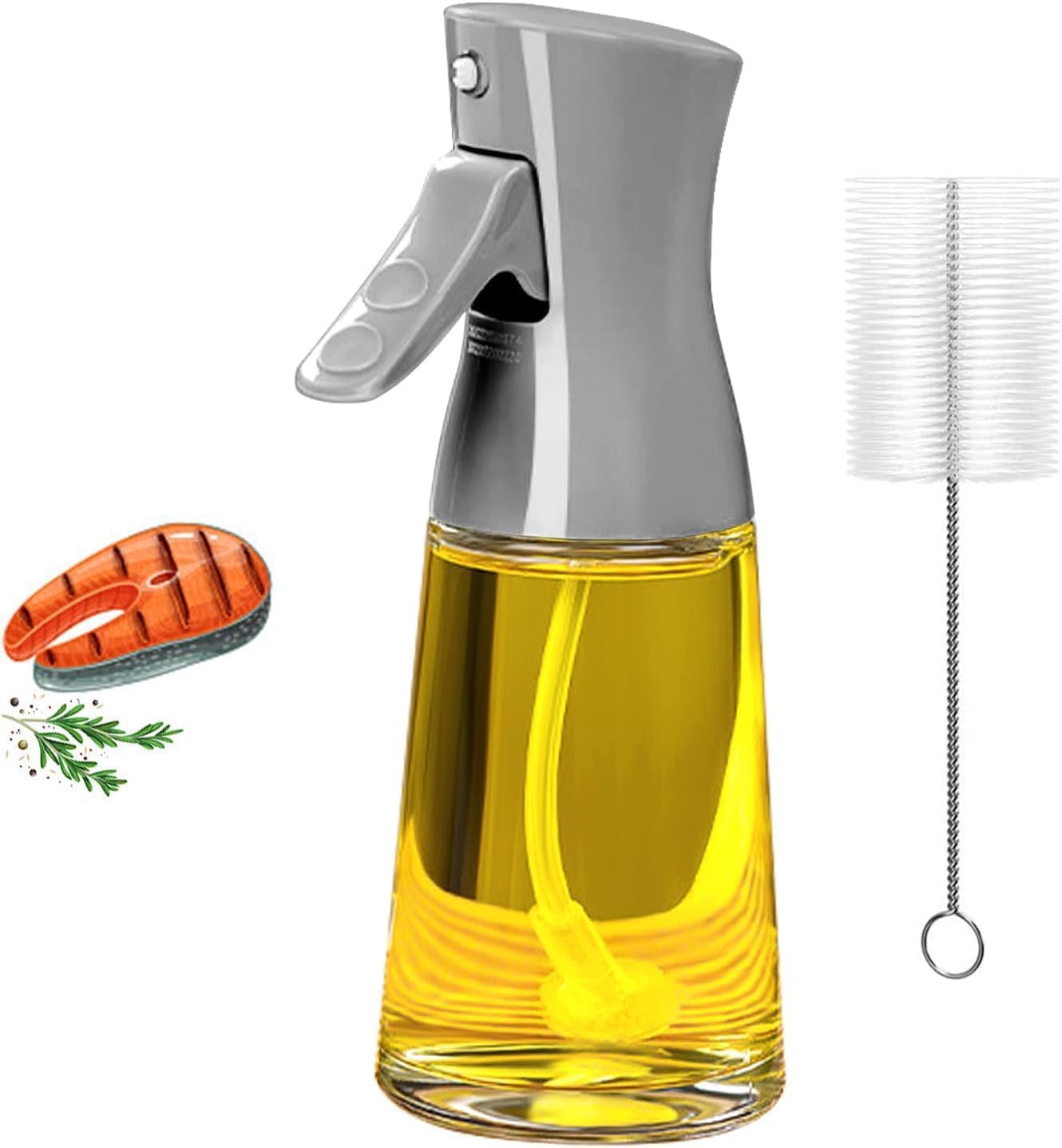 ztarraum Olive Oil Sprayer, 180ML Glass Oil Dispenser Bottle with Brush, Canola...