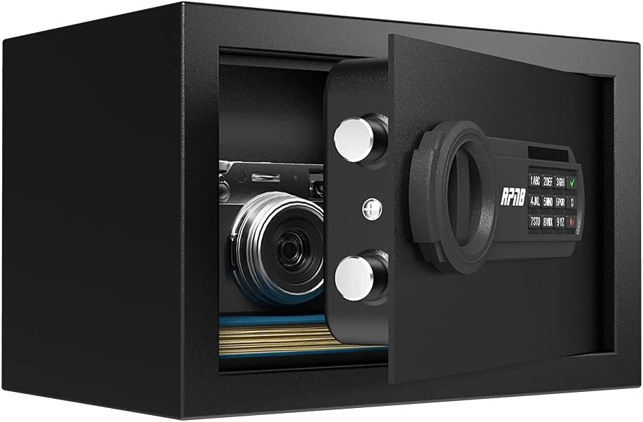 RPNB Deluxe Safe and Lock Box, Money Box, Digital Keypad Safe Box, Perfect for H...