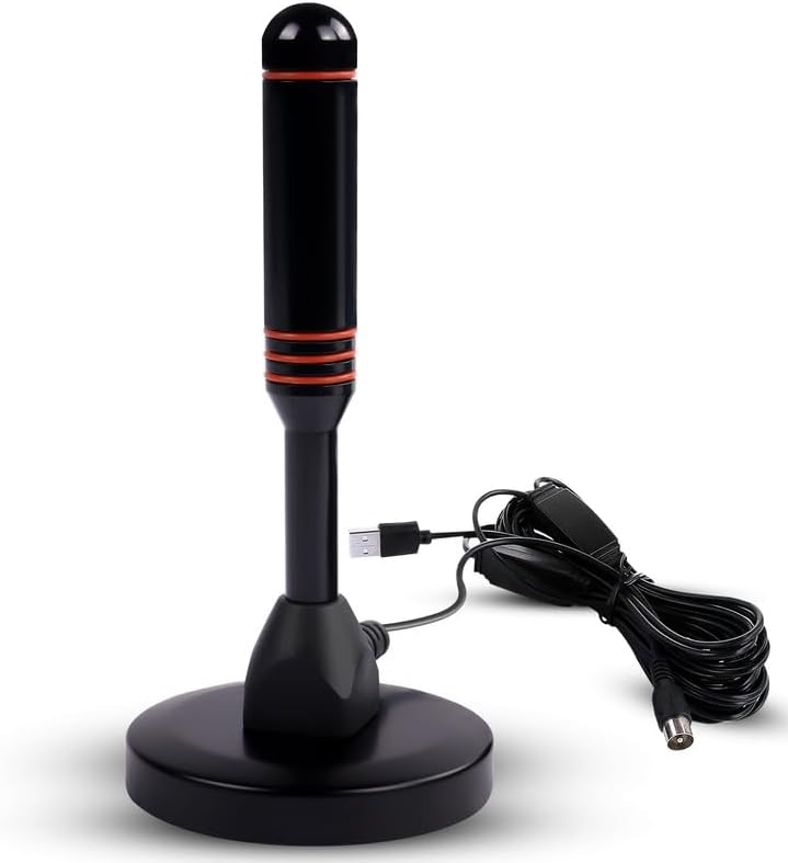 AXFEE High Gain TV Aerial, DVB-T2 DTMB Portable Indoor/Outdoor TV Aerial Signal...