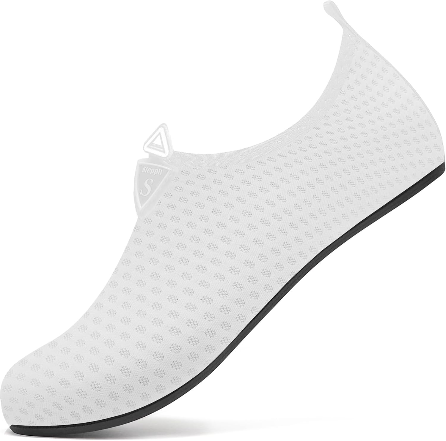 Steppli Water Shoes Beach Swim Sea Aqua Socks for Men Women 3.5/4.5 UK White