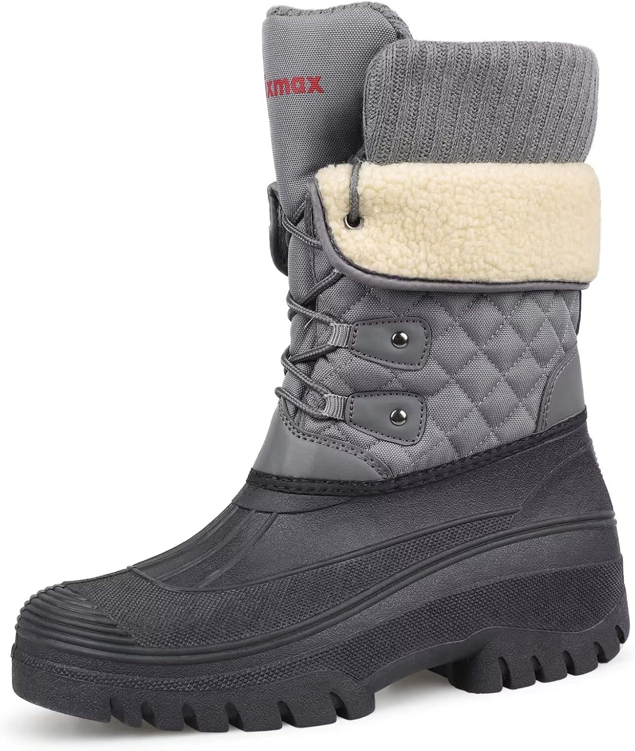 Knixmax Outdoor Winter Boots for Women Warm Lined Snow Boots Winter Shoes with W...