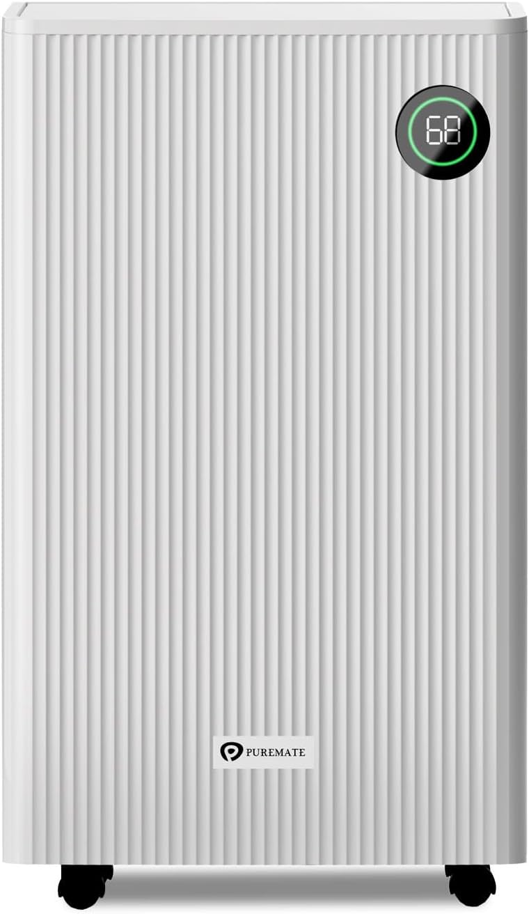 PureMate 25L/Day Portable & Compact Dehumidifier with 5.5 Litre Tank Capacity, D...