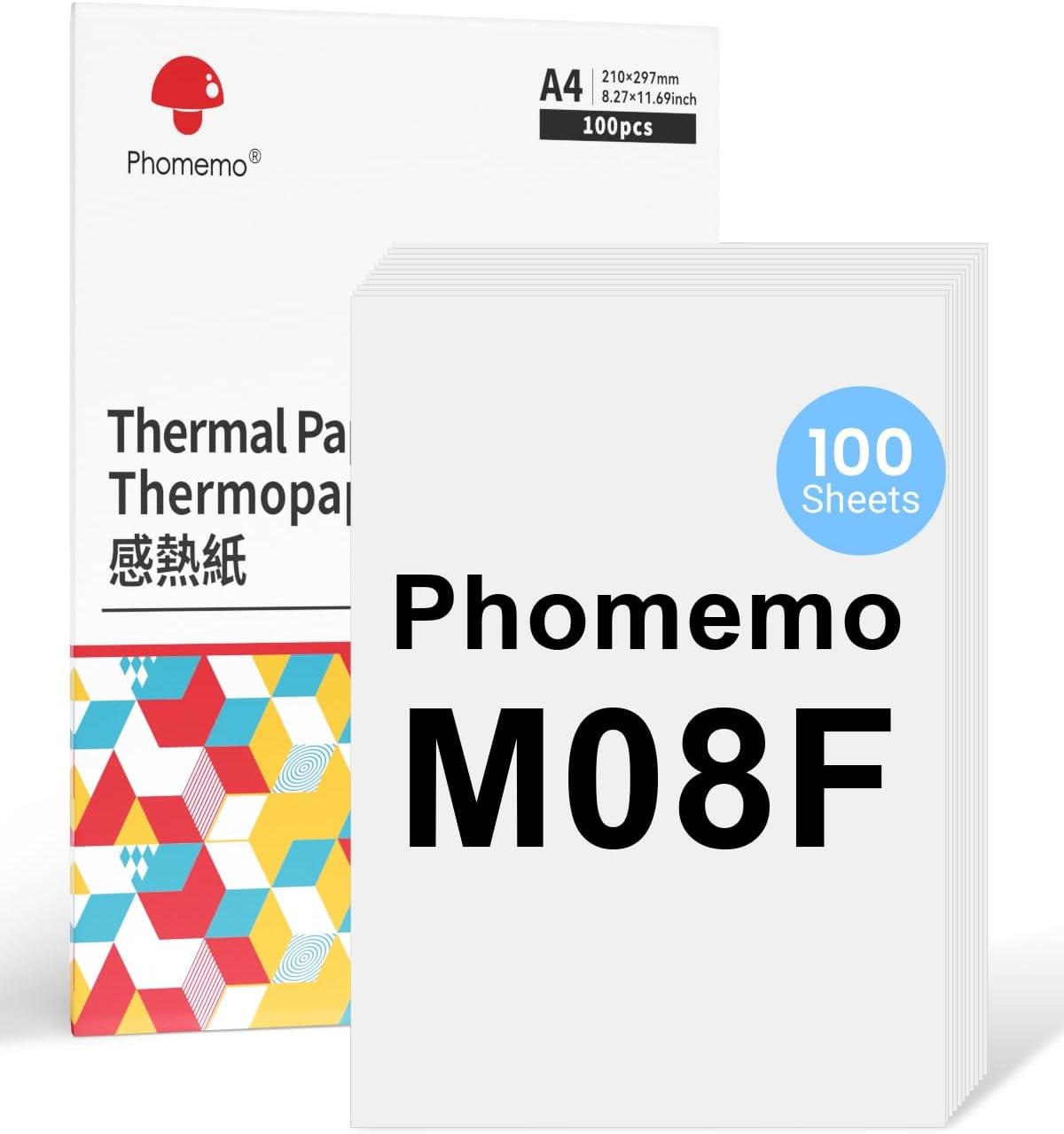 Phomemo M08F A4 Thermal Paper Compatible for M08F, M832, M834, Q302 Printers and...