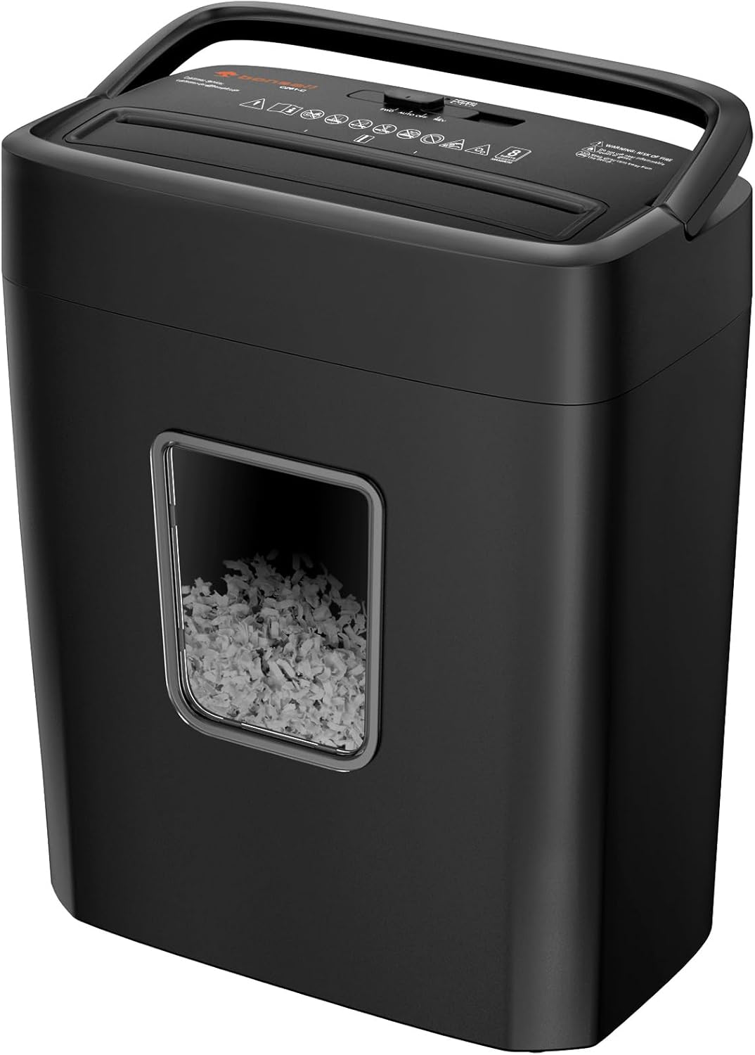 Bonsaii 8-Sheet Cross Cut Paper Shredder, Credit Cards/Mail/Staples/Clips Shredd...