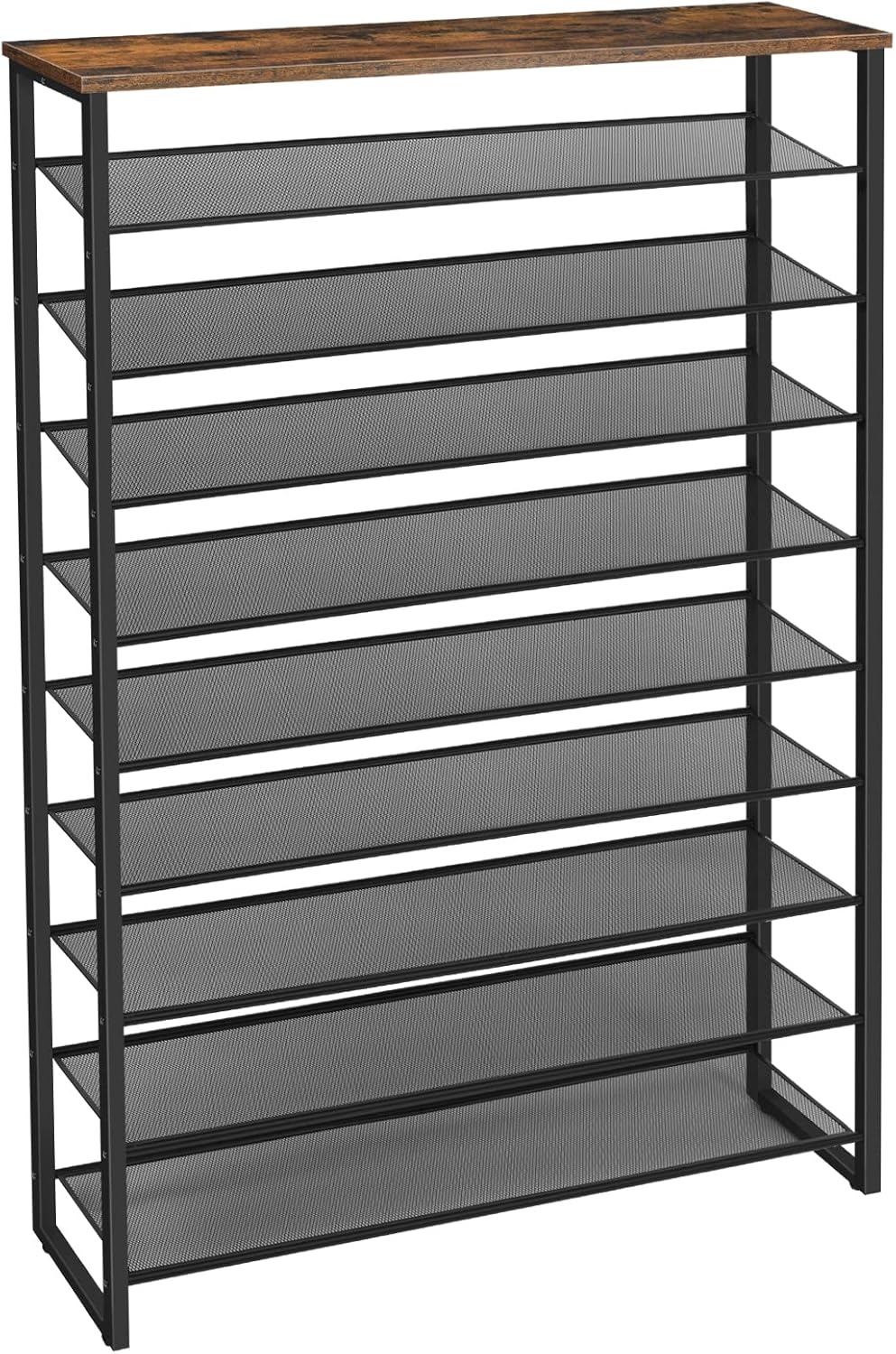 HOOBRO 10-Tier Shoe Rack for Front Door Entrance, 39.4" L x 11.2" W x 62.6" H, L...