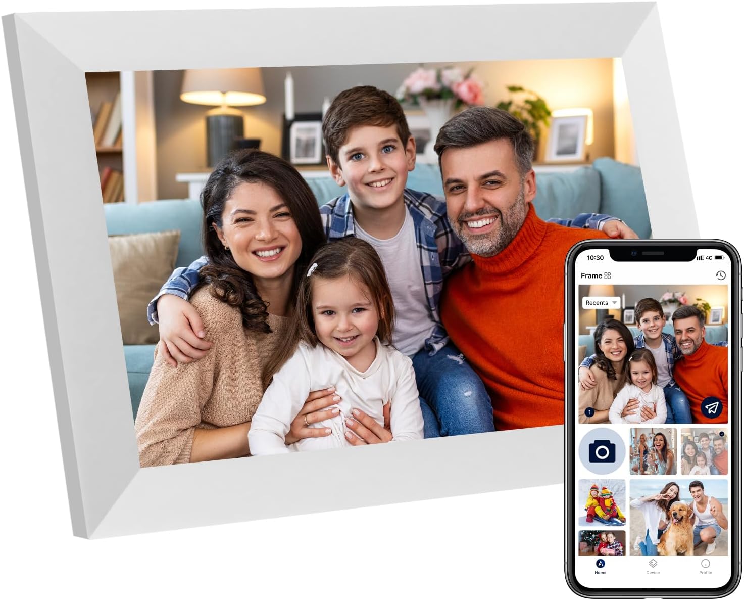 Funcare Digital Photo Frame 10.1 Inch, 1280 * 800 HD IPS Touch Screen Wifi Digit...