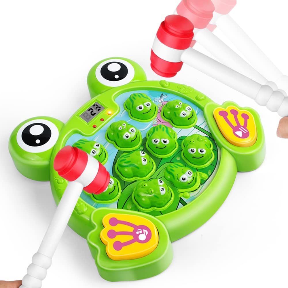 YEEBAY Whack A Frog Game with 2 Hammers, Toddler E...