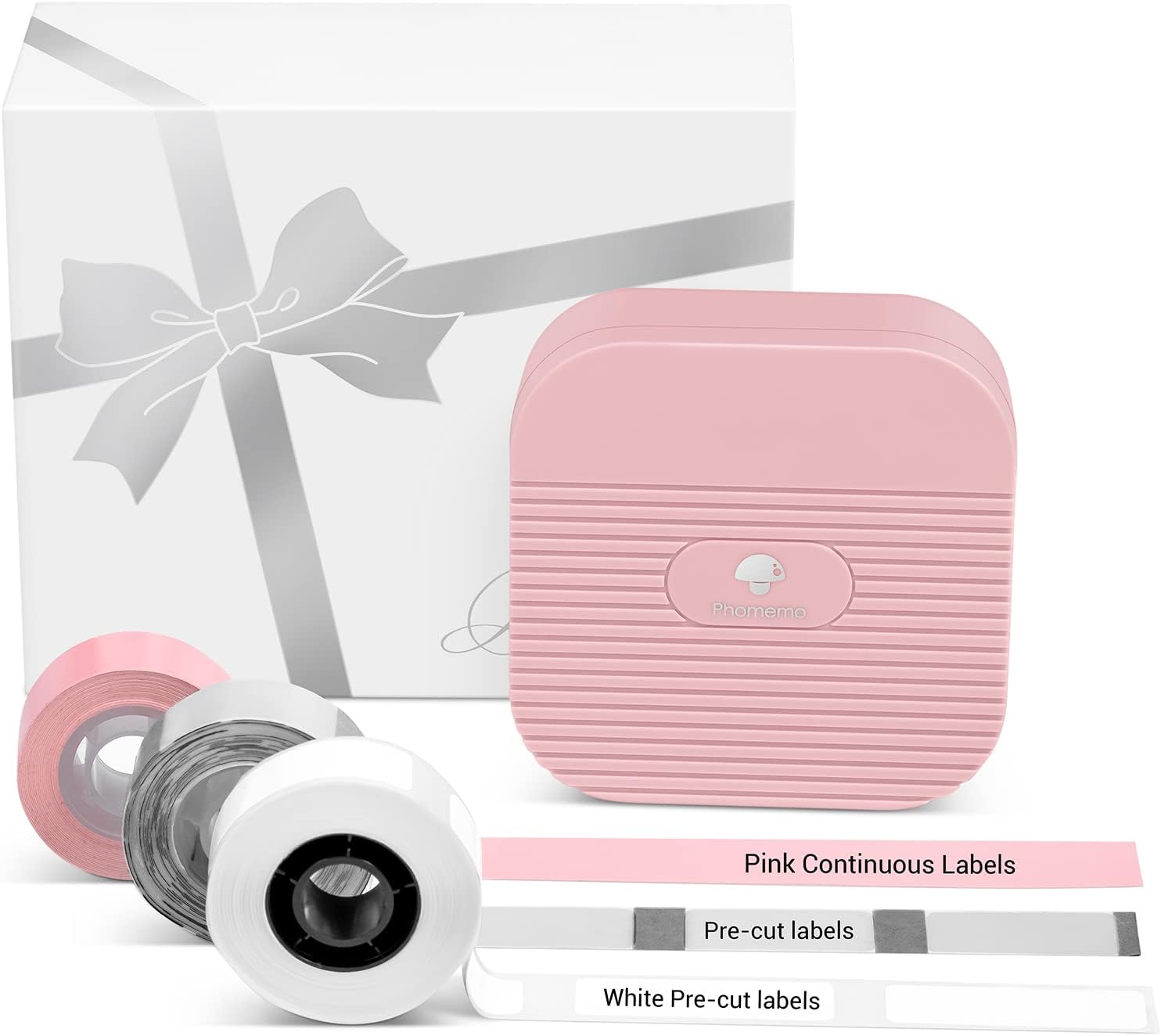 Phomemo Q31 Label Maker with 3 Label Rolls, Gift Set Thermal Label Printer Handh...