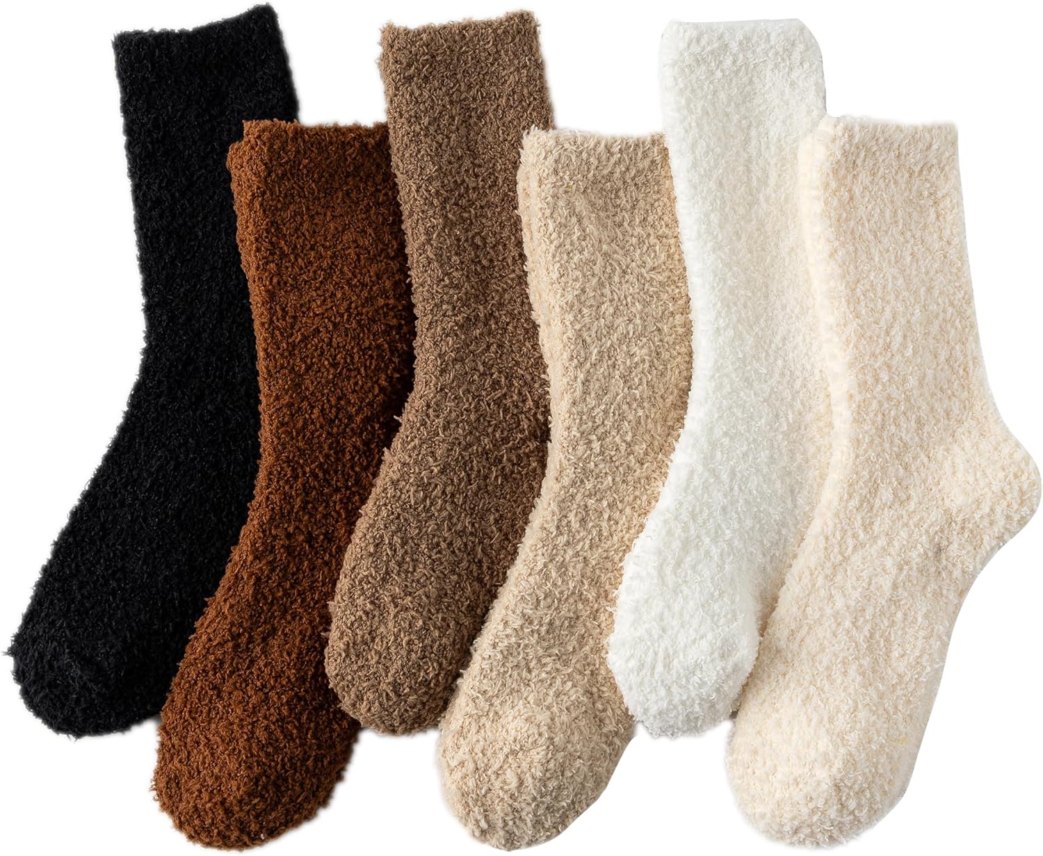 6 Pairs Fuzzy Socks For Women Soft Home Slipper Socks Fluffy Sleeping Socks don'...