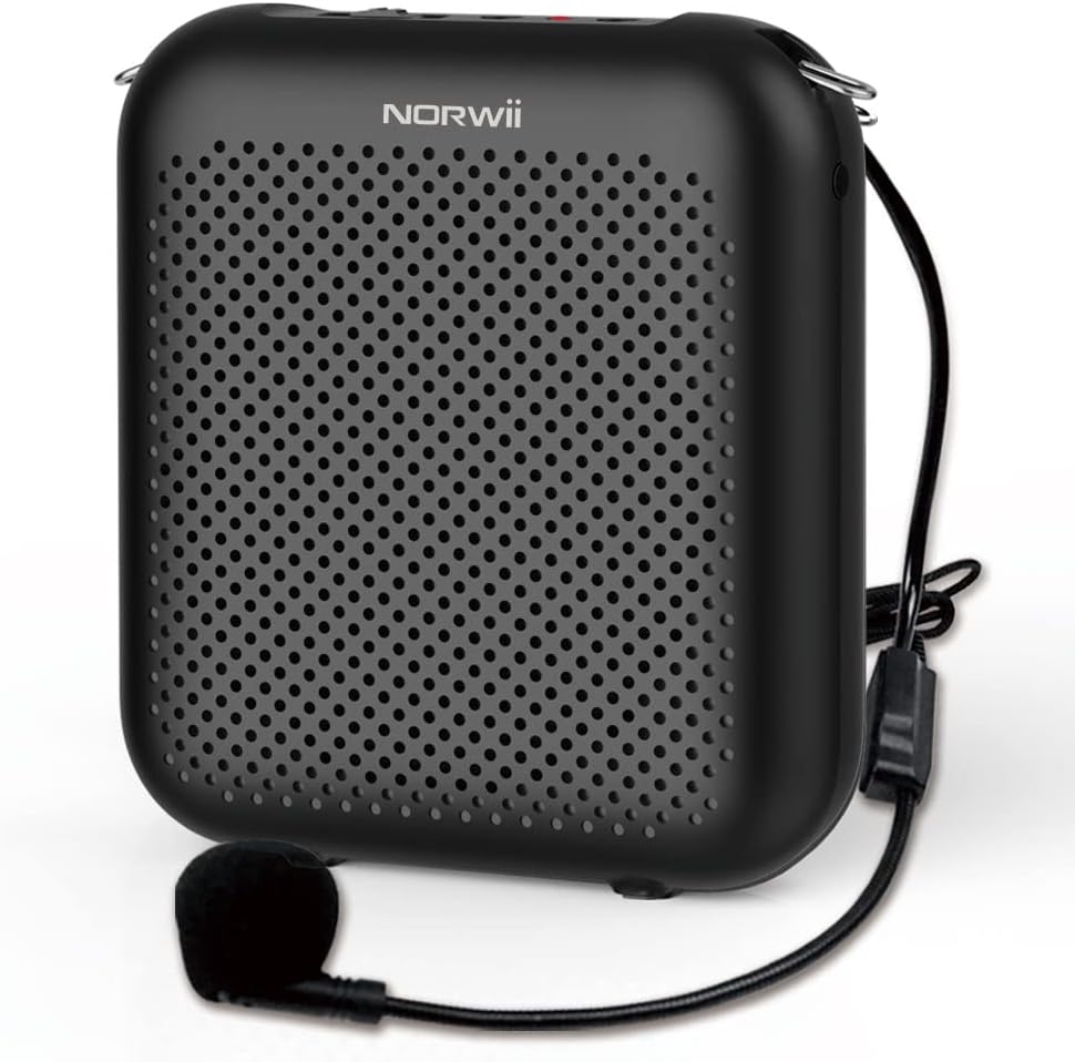NORWII S358 Portable 4000mAH Rechargeable Voice Amplifier with Wired Microphone...