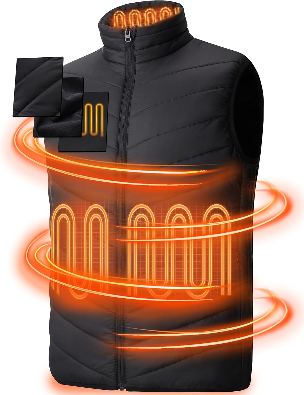 Heated Vest for Men, Heated Jacket for Men, 3 Heating Levels, Nano Soft Fabric (...