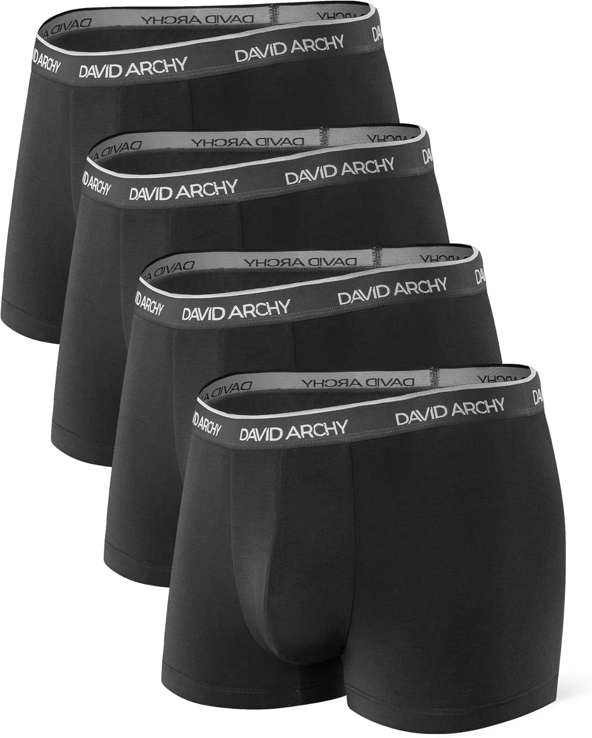 DAVID ARCHY Mens Trunks Underwear Soft Breathable Rayon Made from Bamboo Trunk N...