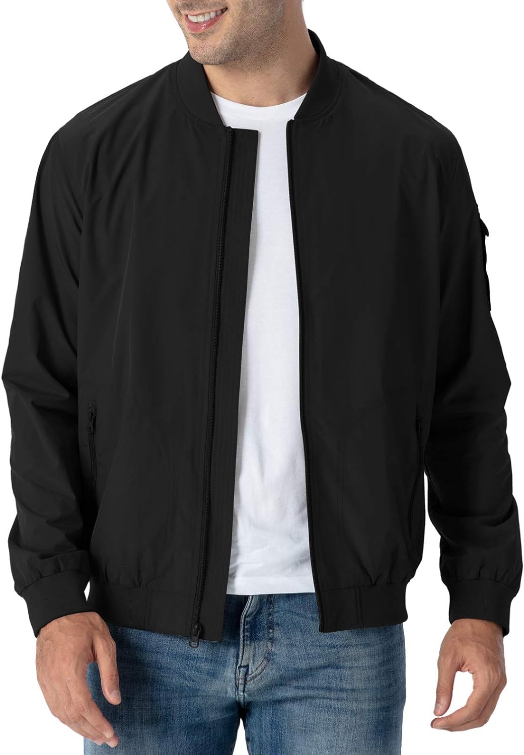 Rdruko Men's Lightweight Bomber Jacket Causal Fashion Flight Windbreaker Light J...