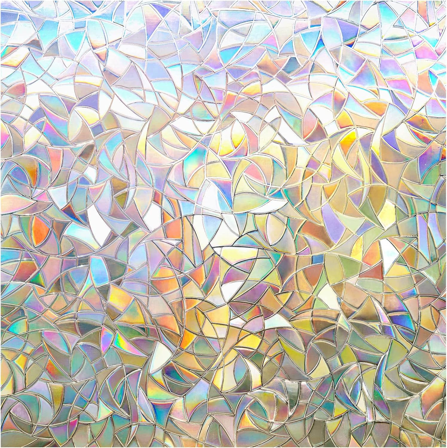rabbitgoo Rainbow Window Film Privacy Film for Glass Windows, Decorative Window...
