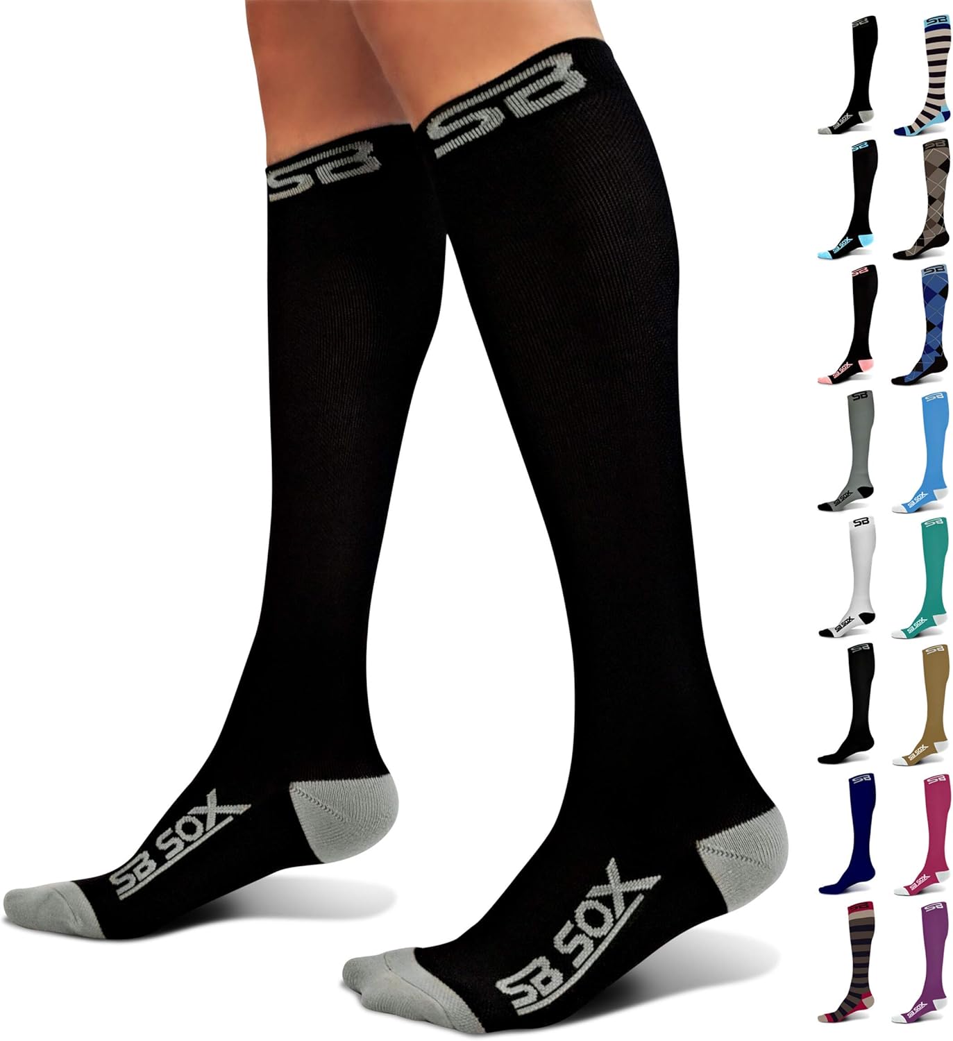 SB SOX Compression Socks (20-30mmHg) for Men & Women – Best Compression Socks fo...