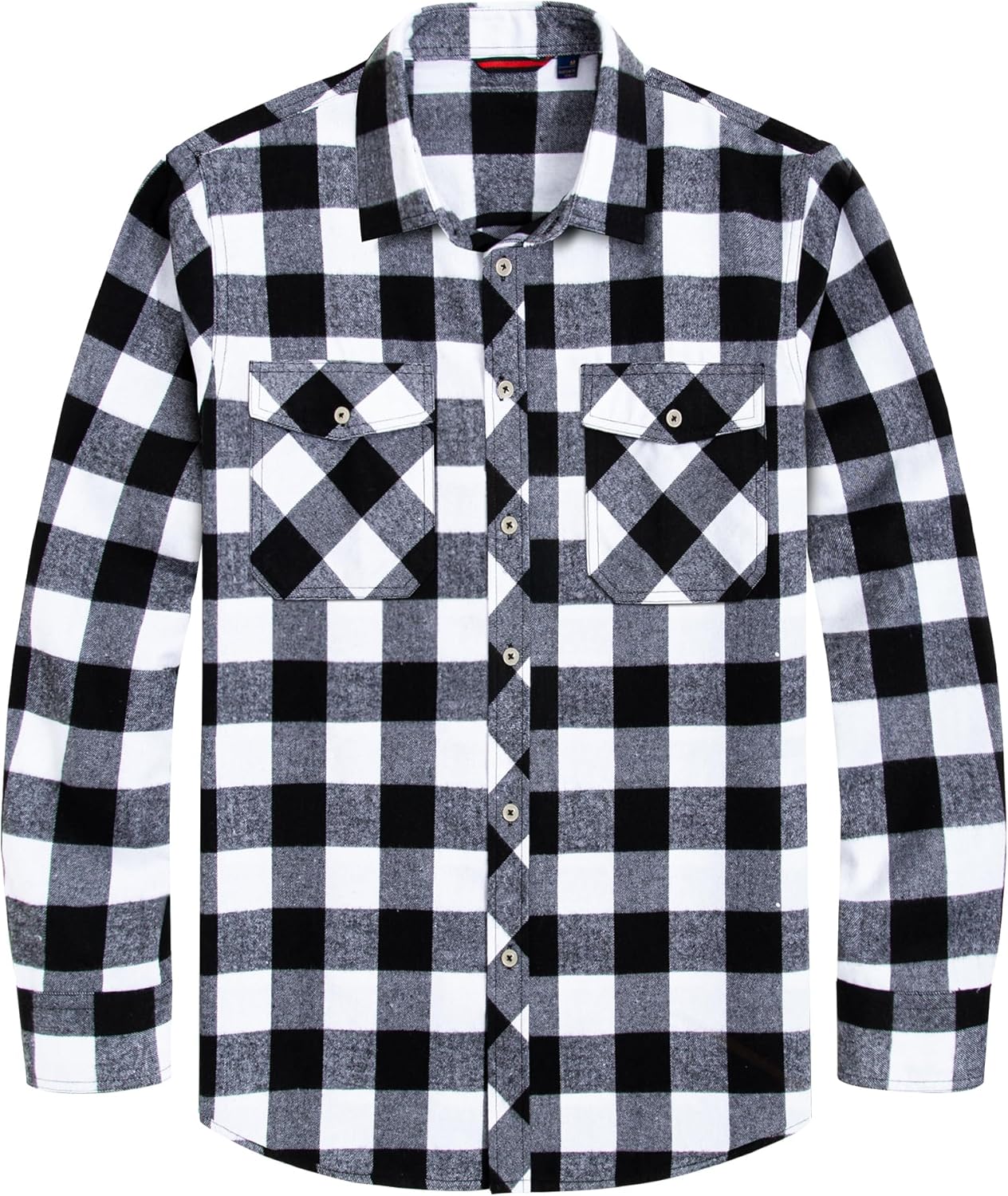 J.VER Men's Flannel Shirt Long Sleeve Checked Shirt Button Down Lumberjack Casua...