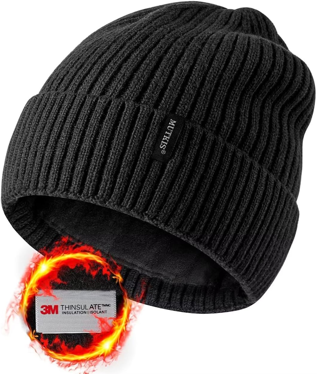 Beanie Hats for Men 30% Merino Wool Knit Hat, Winter Hats for Women Thick Warm L...