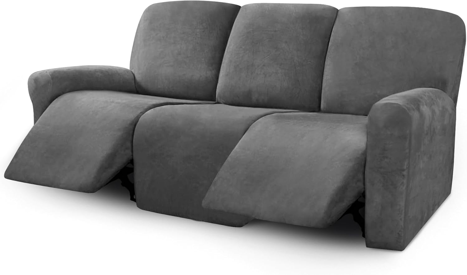 ULTICOR Velvet 8-Pieces Recliner Sofa Covers Stretch Reclining Couch Covers for...
