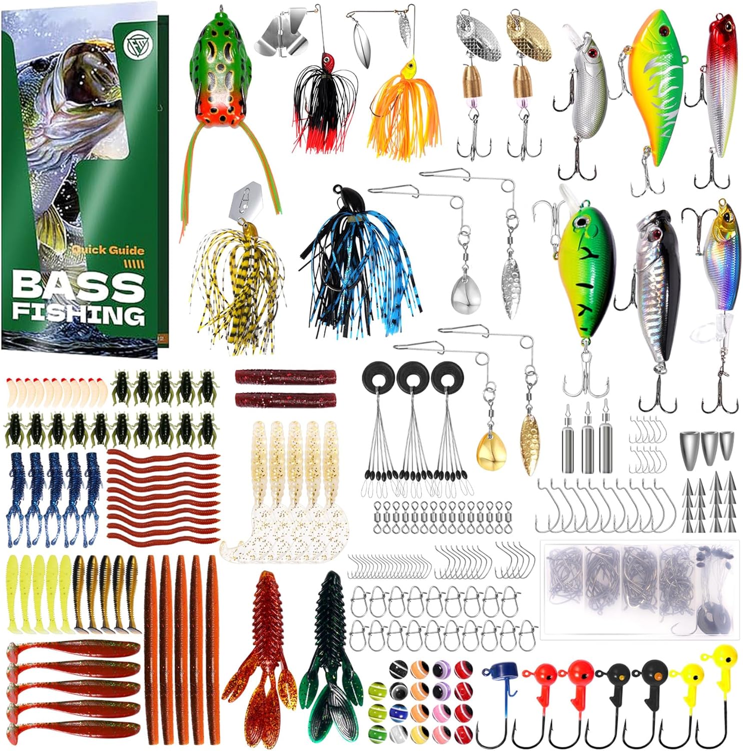 322-Piece Fishing Lures Kit - Buzz Bait/Spinner Ba...
