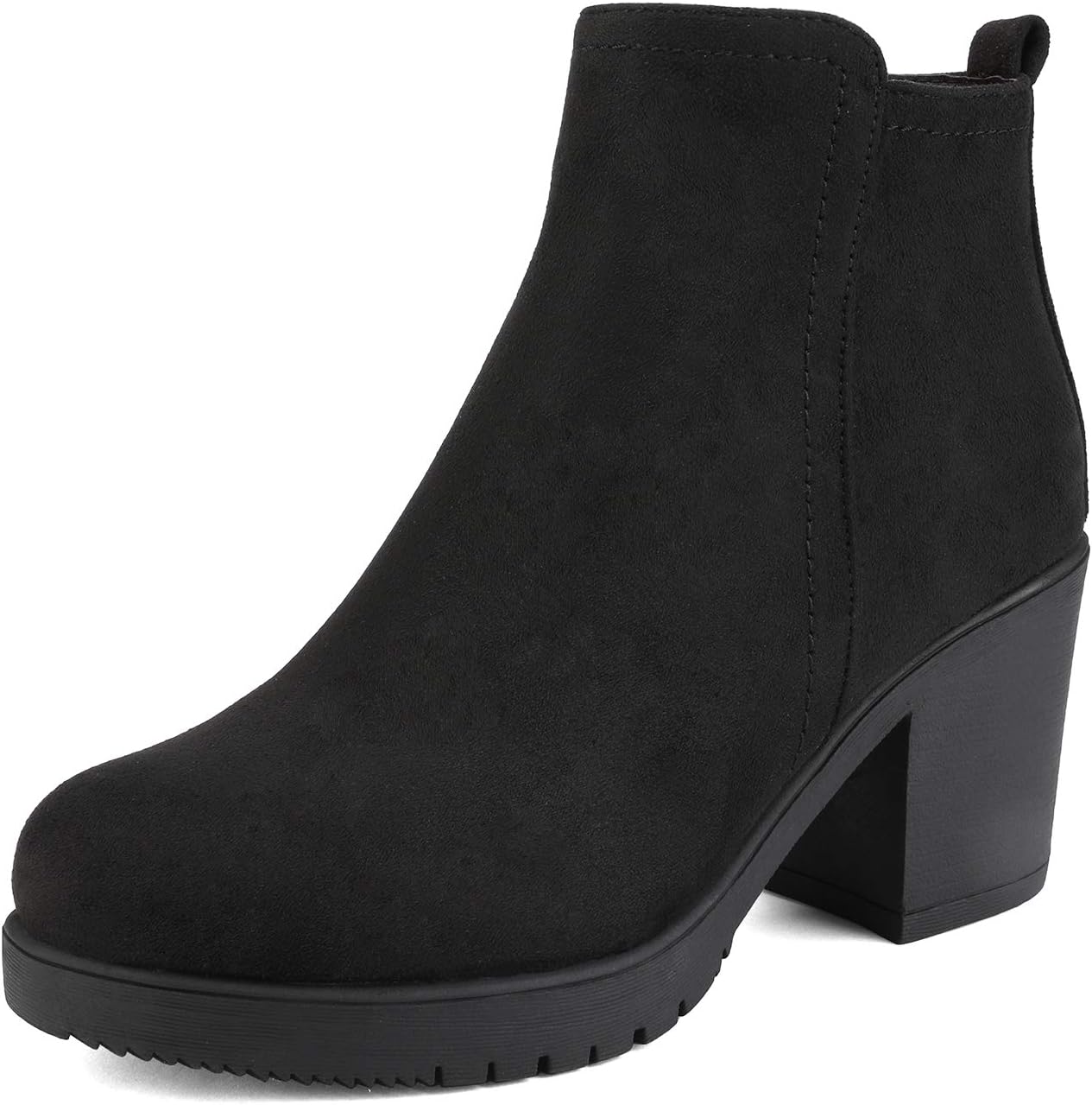 DREAM PAIRS Women's Ankle Boots Chunky Heel Platform Fall Heeled Short Booties S...