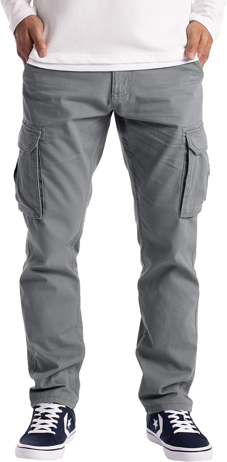 westAce Mens Cargo Trousers Work Wear Combat Safety Cargo 6 Pocket Full Pants Si...