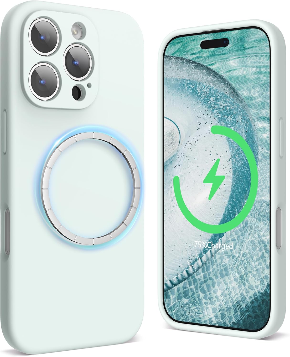 SURPHY Magnetic Design for iPhone 16 Pro Case, Liquid Silicone Protection for Ea...