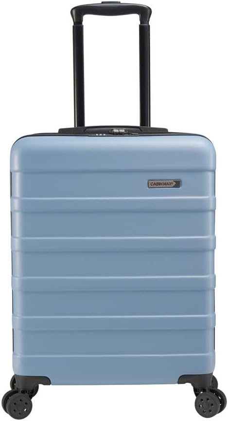 Cabin Max Anode 55x40x20 Cabin Suitcase, Built in Lock, Lightweight Carry On, 8...