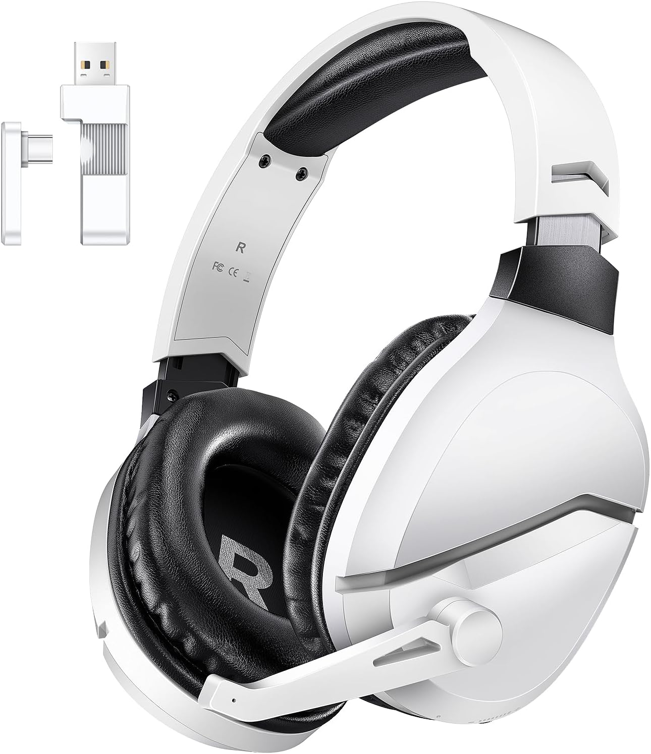 Wireless Gaming Headset with Noise Canceling Microphone for PS5, PC, PS4, 2.4G/B...