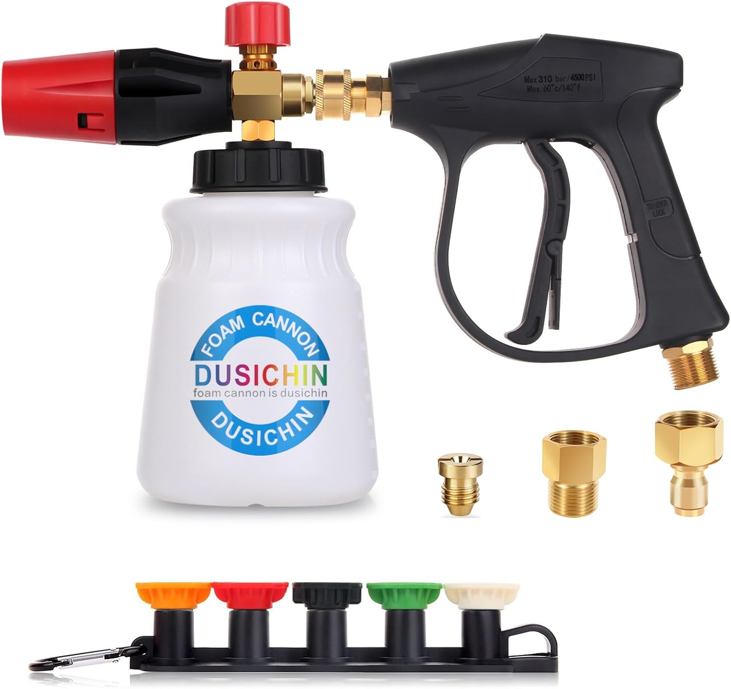 DUSICHIN Soap Cannon Foam Gun Pressure Washer Gun with Wide Neck Foam Cannon Soa...