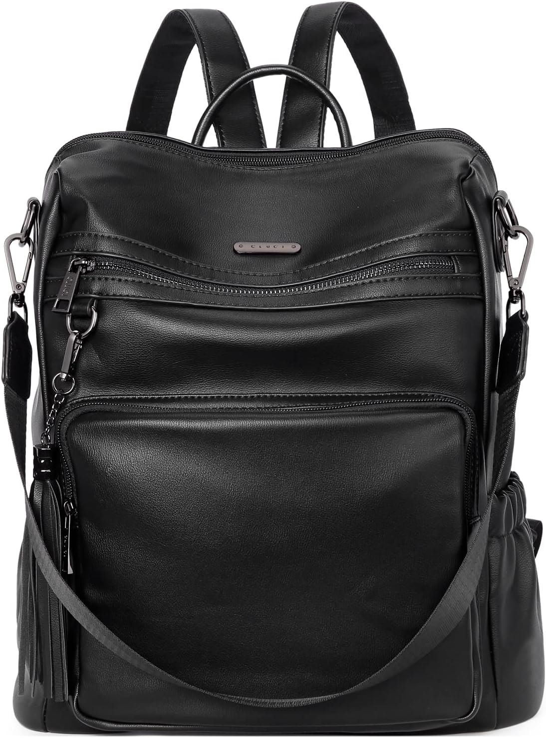CLUCI Backpack Purse for Women Black Backpack Leather Large Travel Fashion Desig...