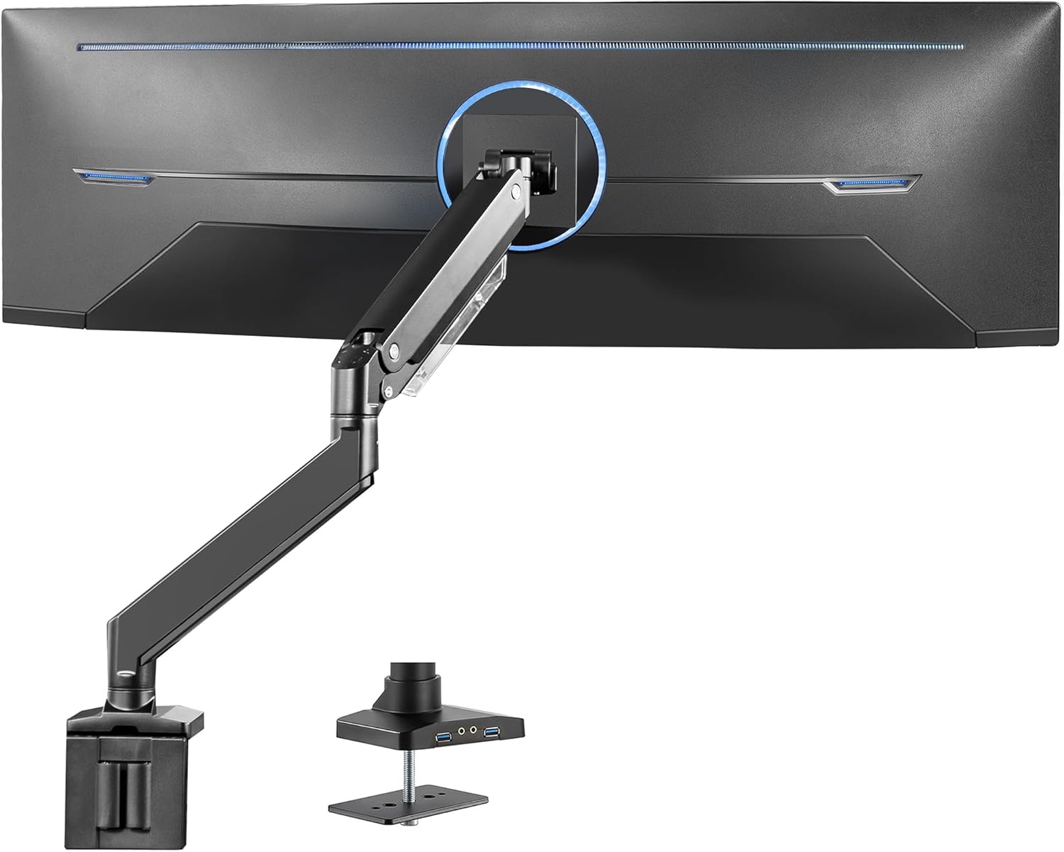 VIVO Premium Aluminum Heavy Duty Monitor Arm with 3.0 USB Ports, Fits Ultrawide...
