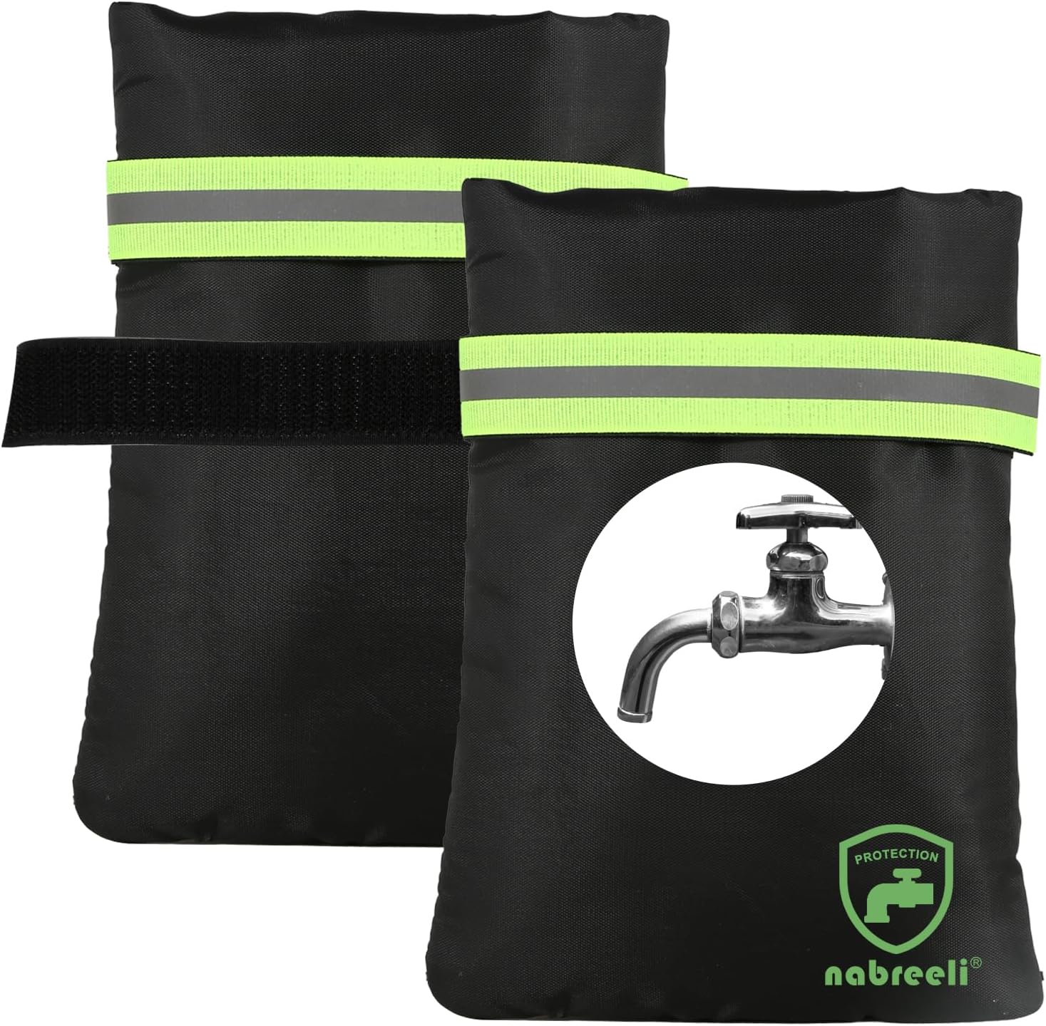2Pack Outdoor Faucet Covers for Winter Freeze Protection, 8.5″x5.9″x1.9″ Thicker...