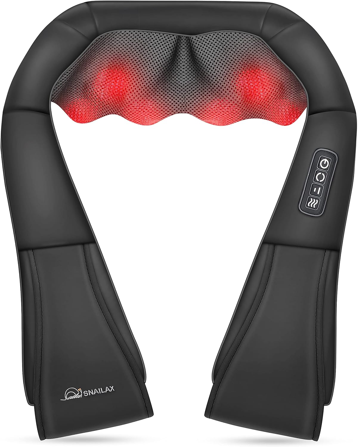 Snailax Shiatsu Neck and Shoulder Massager - Back Massager with Heat, Deep Knead...