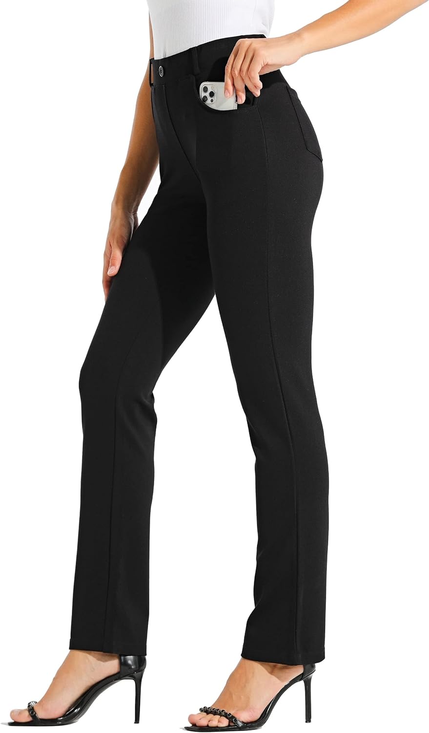 Willit Women's Yoga Dress Pants Straight Leg Work Slacks Stretchy Office Casual...