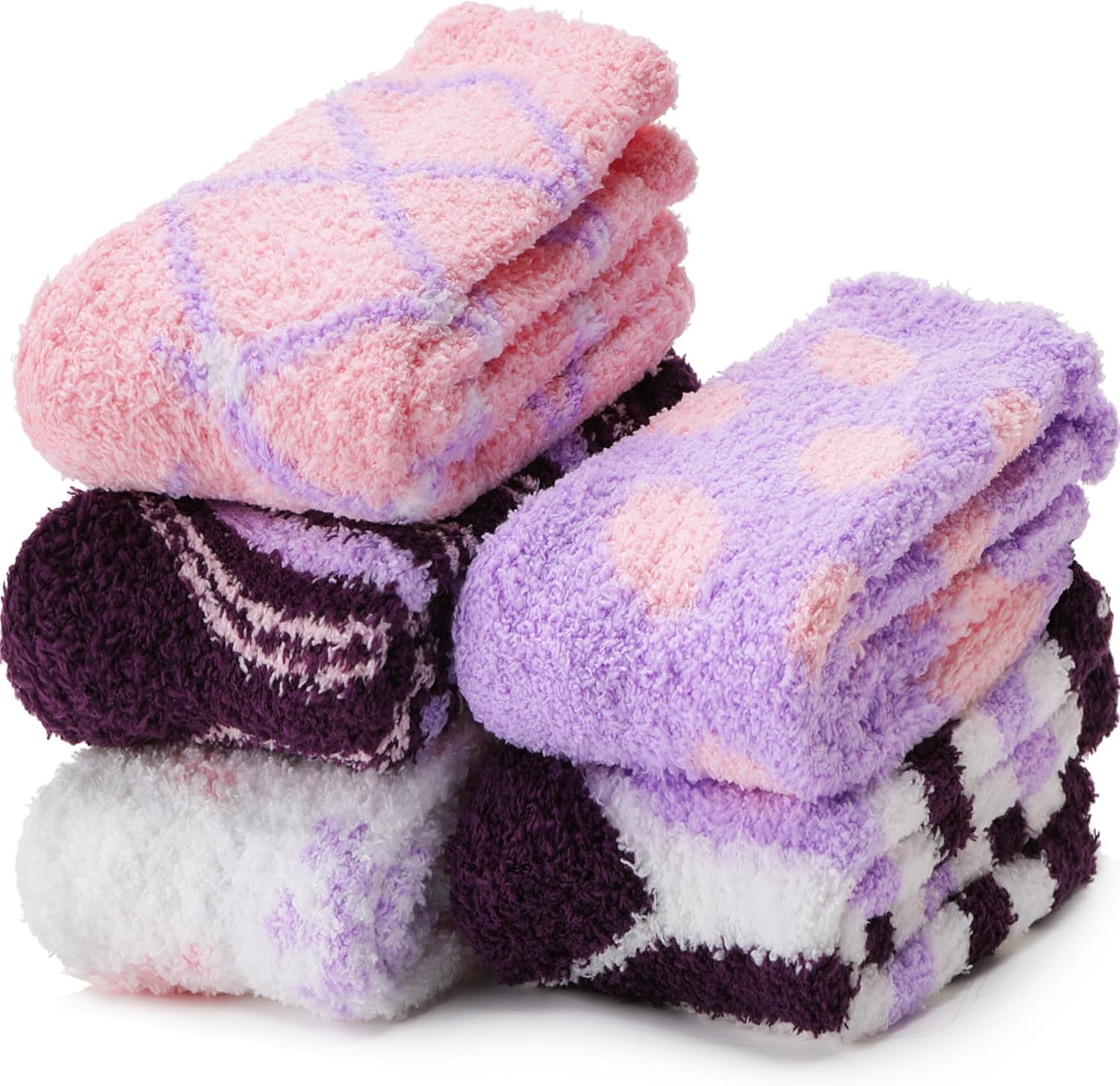 EBMORE Fluffy Socks for Women Slipper Warm Thick Winter Bed Comfy Fleece Cabin P...