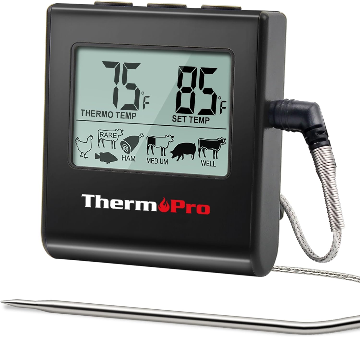 ThermoPro TP16 Large LCD Digital Meat Thermometer for Cooking, Smoking, Grilling...