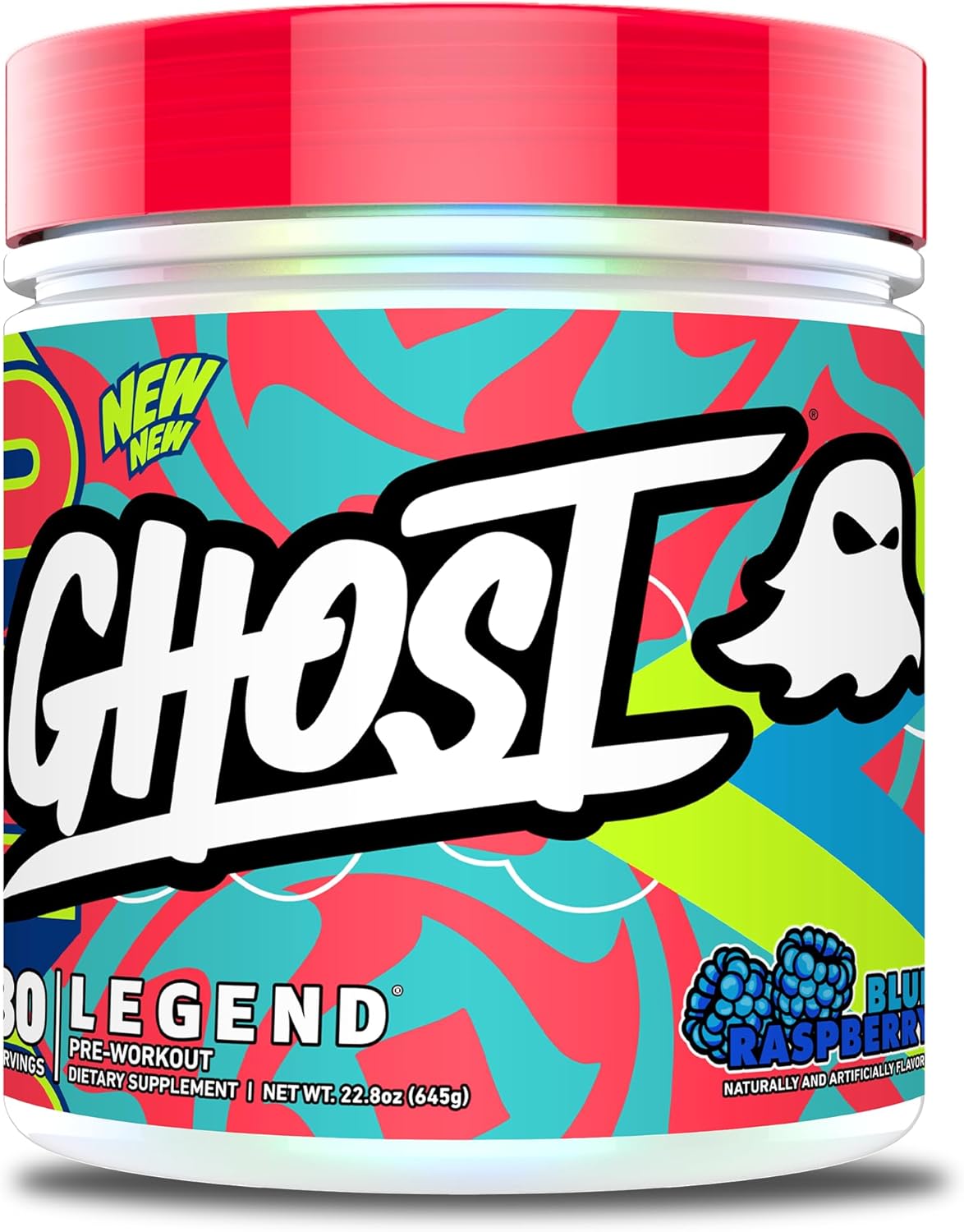 GHOST Legend V4 Pre-Workout Powder, Blue Raspberry - 30 Servings – Pre-Workout f...