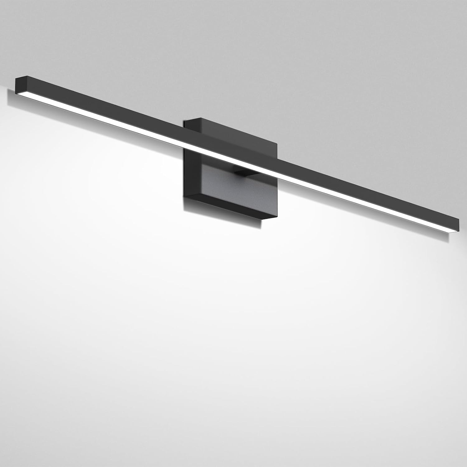 NIORSUN 48 inch Black Bathroom Vanity Light,30W 5CCT Dimmable LED Bathroom Light...
