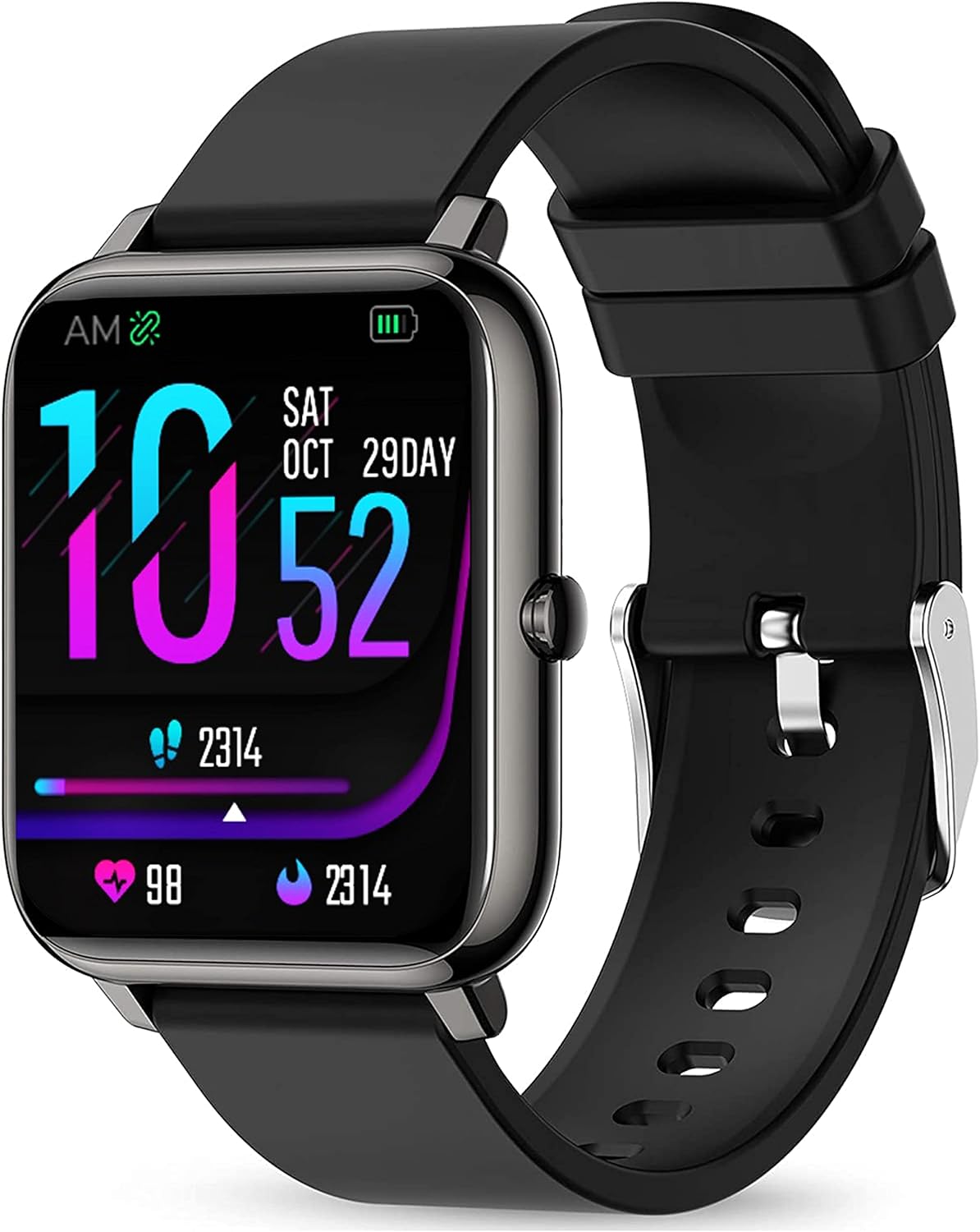 Popglory Smart Watch, 1.4'' HD 44mm Fitness Tracker with Blood Pressure, Heart R...