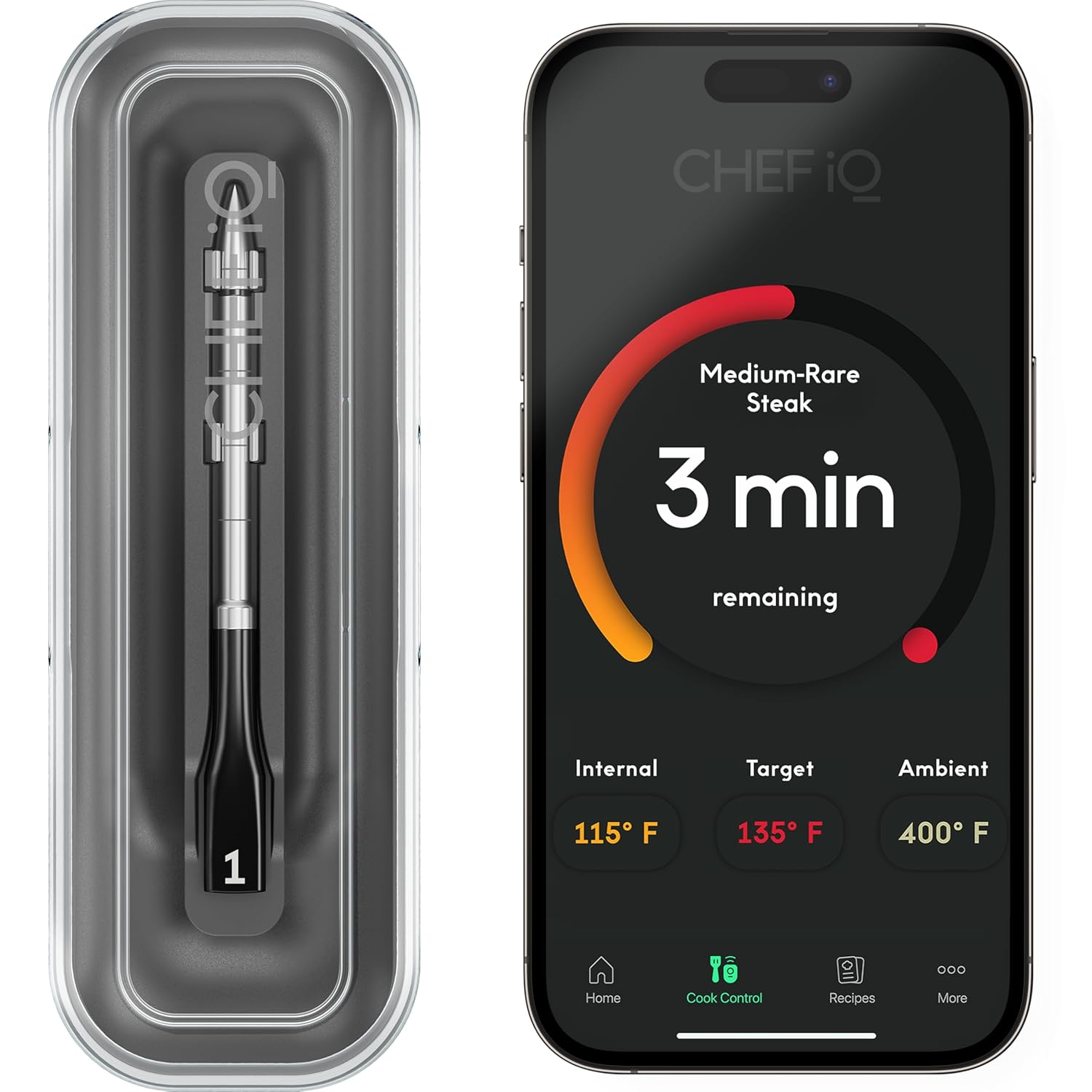 CHEF iQ Sense Smart Wireless Meat Thermometer with Ultra-Thin Probe, Unlimited R...