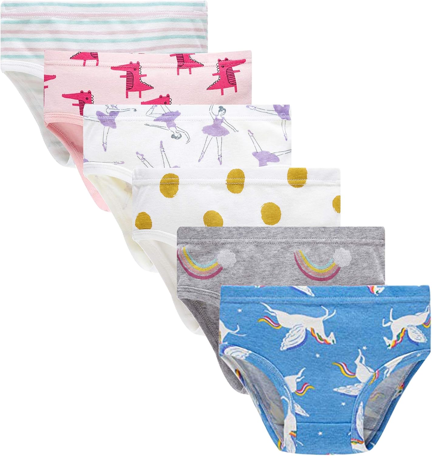 Family Feeling Little Girl Underwear Toddler Panties Big Kids Undies Soft 100% C...