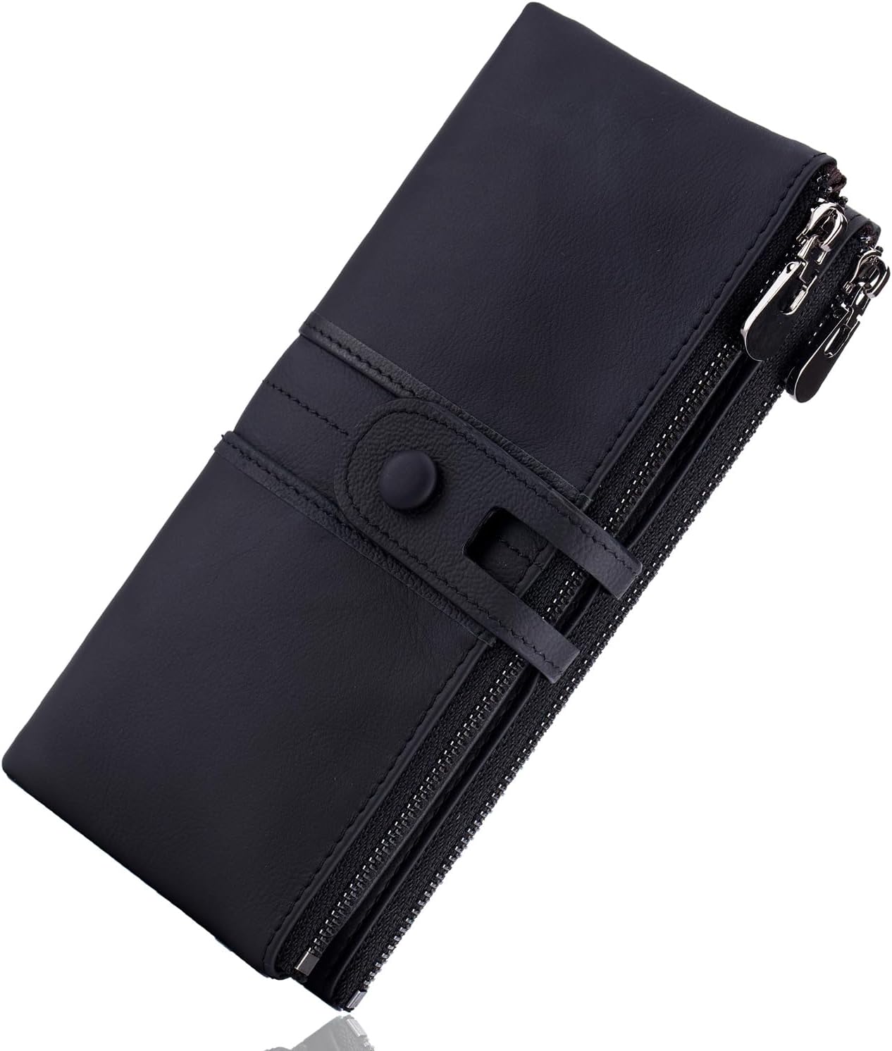 Roulens Genuine Leather Women's Wallets,Multi-Function Slim Bifold Zipper Clutch...