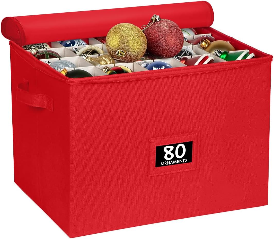 Christmas Ornament Storage Box - Christmas Decor Storage Containers that Store u...