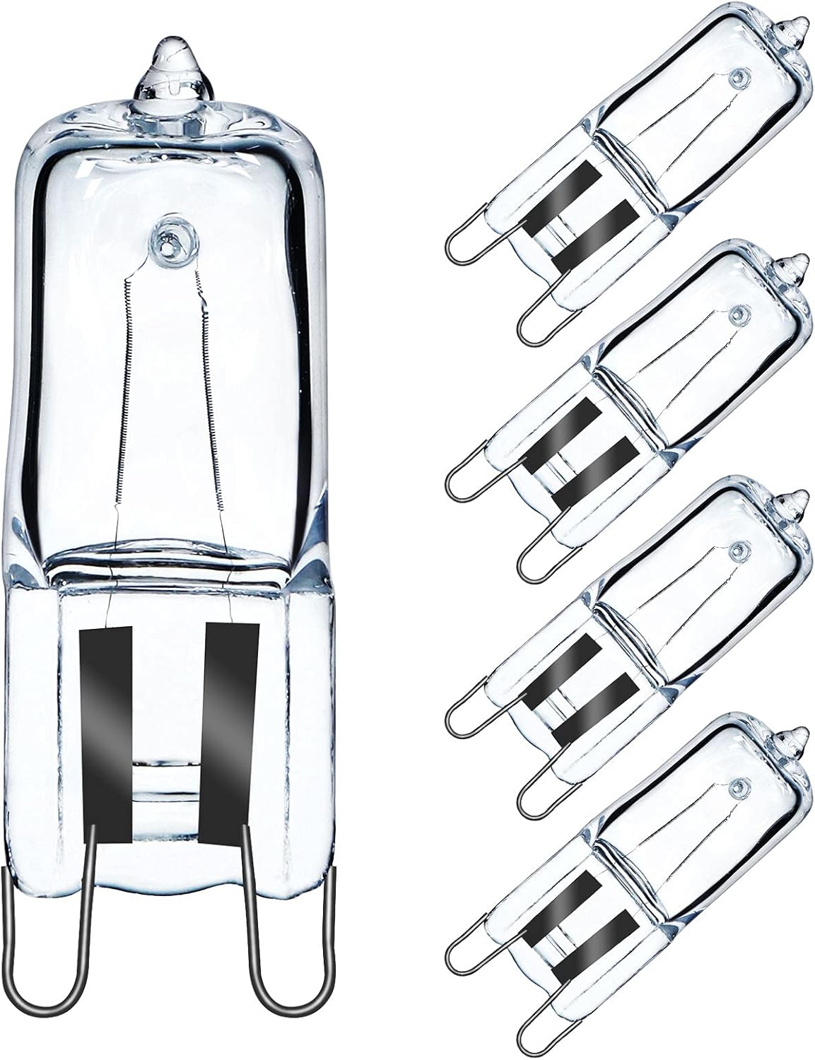 Comyan 5Pack G9 Halogen Bulbs 230V 33W (34W) 2800K Warm White 450lm Clear G9 Cap...