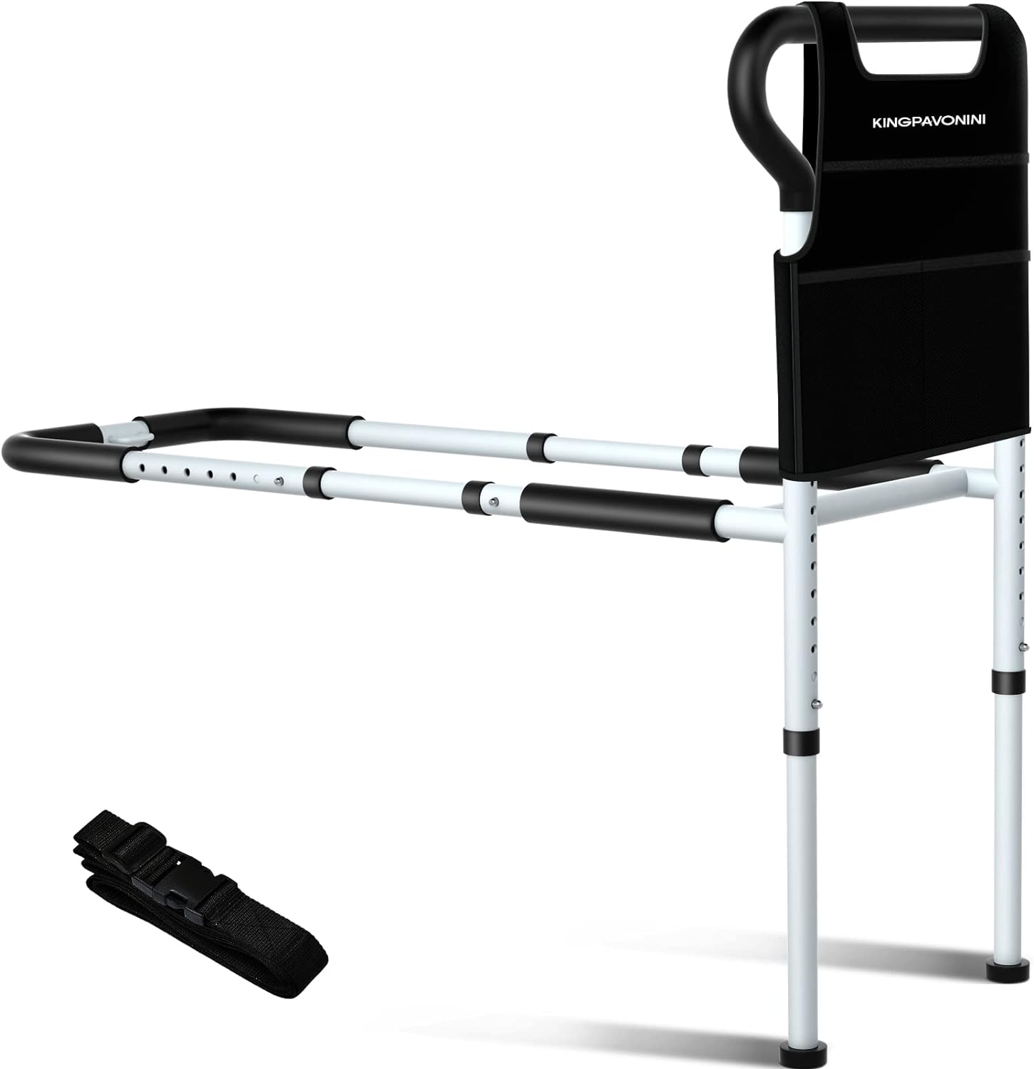 KingPavonini Bed Rails for Elderly Adults Safety - Adjustable Bed Cane with Non-...