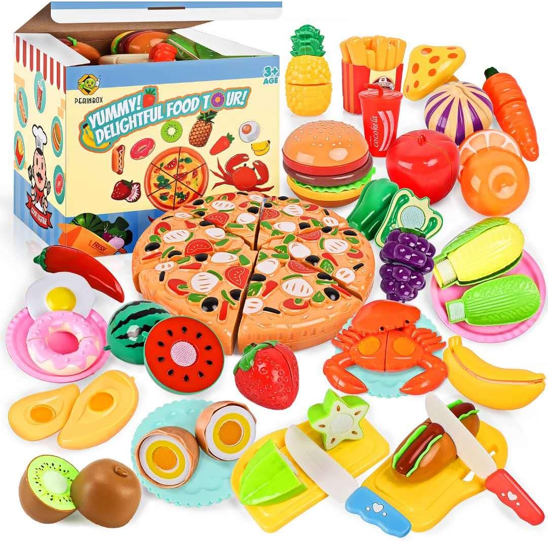 70PCS Kids Pretend Play Food Sets for Children Kitchen Toys Accessories Set BPA...