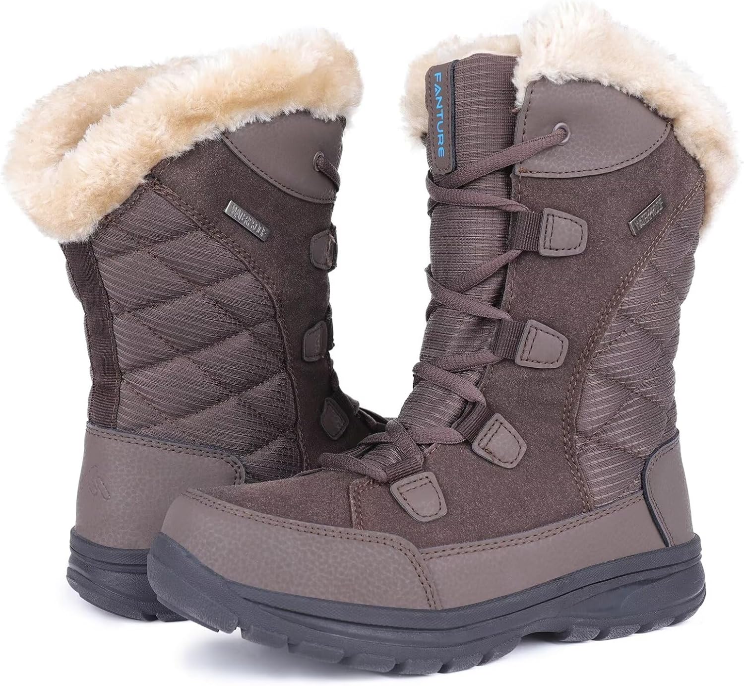 FANTURE Women's Waterproof Mid-Calf Snow Boot | Winter Thinsulate Insulation War...